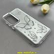 قاب گوشی Galaxy S23 FE سامسونگ لاکچری اورجینال فانتزی رزینی طرح پروانه لنز کرومی کد 1-15-100664