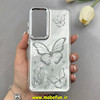 قاب گوشی Galaxy S23 FE سامسونگ لاکچری اورجینال فانتزی رزینی طرح پروانه لنز کرومی کد 1-15-100664