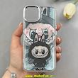 قاب گوشی iPhone 13 / iPhone 14 آیفون لاکچری اورجینال فانتزی رزینی طرح لبوبو Labubu لنز کرومی کد 1-15-100677