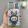 قاب گوشی iPhone 13 Pro Max آیفون لاکچری اورجینال فانتزی رزینی طرح لبوبو Labubu لنز کرومی کد 1-15-100683