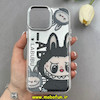 قاب گوشی iPhone 13 Pro Max آیفون لاکچری اورجینال فانتزی رزینی طرح لبوبو Labubu لنز کرومی کد 1-15-100684