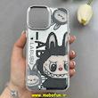 قاب گوشی iPhone 13 Pro Max آیفون لاکچری اورجینال فانتزی رزینی طرح لبوبو Labubu لنز کرومی کد 1-15-100684