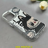 قاب گوشی iPhone 16 آیفون لاکچری اورجینال فانتزی رزینی طرح لبوبو Labubu لنز کرومی کد 1-15-100690