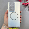 قاب گوشی Galaxy S23 Ultra سامسونگ اورجینال SO COOL سوکول براق طرح مگ سیف محافظ لنزدار اسپرت Sport نقره ای کد 1-15-100375