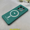 قاب گوشی Redmi Note 14 Pro 4G شیائومی سیلیکونی دیفندر Diffender طرح مگ سیف محافظ لنزدار سبز کد 1-15-100408