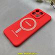 قاب گوشی Honor X8B آنر سیلیکونی دیفندر Diffender طرح مگ سیف محافظ لنزدار قرمز کد 1-15-100423