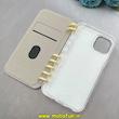 قاب گوشی iPhone 13 / iPhone 14 آیفون دفترچه ای لاکچری کیس جاکارتی دار طرح گل بهار کد 1-15-100599
