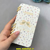 قاب گوشی iPhone 16 آیفون دفترچه ای لاکچری کیس جاکارتی دار طرح گل بهار کد 1-15-100610