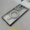 قاب گوشی Galaxy S23 Ultra سامسونگ الکتروپلیتینگ ژله ای شفاف اورجینال طرح مگ سیف نگین دار شاین محافظ لنز دار مشکی کد 1-15-100448