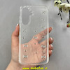 قاب گوشی Galaxy A36 سامسونگ طلقی Hard شفاف رزینی برجسته اکلیلی شاین طرح پاپیونی کیوت کد 1-15-100280