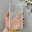 قاب گوشی Galaxy A55 سامسونگ طلقی Hard شفاف رزینی برجسته اکلیلی شاین طرح پاپیونی کیوت کد 1-15-100284