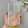 قاب گوشی Galaxy S23 FE سامسونگ طلقی Hard شفاف رزینی برجسته اکلیلی شاین طرح پاپیونی کیوت کد 1-15-100287