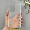 قاب گوشی Galaxy S25 Ultra سامسونگ طلقی Hard شفاف رزینی برجسته اکلیلی شاین طرح پاپیونی کیوت کد 1-15-100290