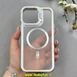 قاب گوشی iPhone 13 Pro Max آیفون اورجینال Creative Case پشت مات مگ سیف دار Magsafe استندشو نقره ای کد 1-15-100324