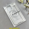 قاب گوشی iPhone 15 Pro Max آیفون اورجینال Creative Case پشت مات مگ سیف دار Magsafe استندشو نقره ای کد 1-15-100329