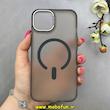 قاب گوشی iPhone 13 / iPhone 14 آیفون مات مگ سیف دار Magsafe Hard اورجینال یونیک کیس Unique Case Focus مشکی کد 1-15-100216