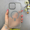 قاب گوشی iPhone 13 Pro Max آیفون مات مگ سیف دار Magsafe Hard اورجینال یونیک کیس Unique Case Focus خاکستری کد 1-15-100219