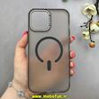 قاب گوشی iPhone 13 Pro Max آیفون مات مگ سیف دار Magsafe Hard اورجینال یونیک کیس Unique Case Focus مشکی کد 1-15-100220