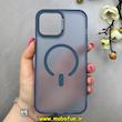 قاب گوشی iPhone 13 Pro Max آیفون مات مگ سیف دار Magsafe Hard اورجینال یونیک کیس Unique Case Focus سرمه ای کد 1-15-100222