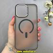 قاب گوشی iPhone 15 Pro Max آیفون مات مگ سیف دار Magsafe Hard اورجینال یونیک کیس Unique Case Focus مشکی کد 1-15-100224
