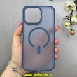 قاب گوشی iPhone 15 Pro Max آیفون مات مگ سیف دار Magsafe Hard اورجینال یونیک کیس Unique Case Focus سرمه ای کد 1-15-100227