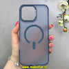 قاب گوشی iPhone 16 Pro Max آیفون مات مگ سیف دار Magsafe Hard اورجینال یونیک کیس Unique Case Focus سرمه ای کد 1-15-100234