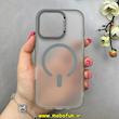 قاب گوشی iPhone 16 Pro آیفون مات مگ سیف دار Magsafe Hard اورجینال یونیک کیس Unique Case Focus خاکستری کد 1-15-100235