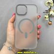 قاب گوشی iPhone 15 آیفون مات مگ سیف دار Magsafe Hard اورجینال یونیک کیس Unique Case Focus خاکستری کد 1-15-100245