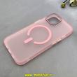 قاب گوشی iPhone 15 آیفون مات مگ سیف دار Magsafe Hard اورجینال یونیک کیس Unique Case Focus صورتی کد 1-15-100246
