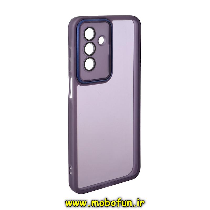 قاب گوشی Galaxy A17 سامسونگ اورجینال متال کیس Metal طرح ژله ای شفاف محافظ لنز دار بنفش کد 93539