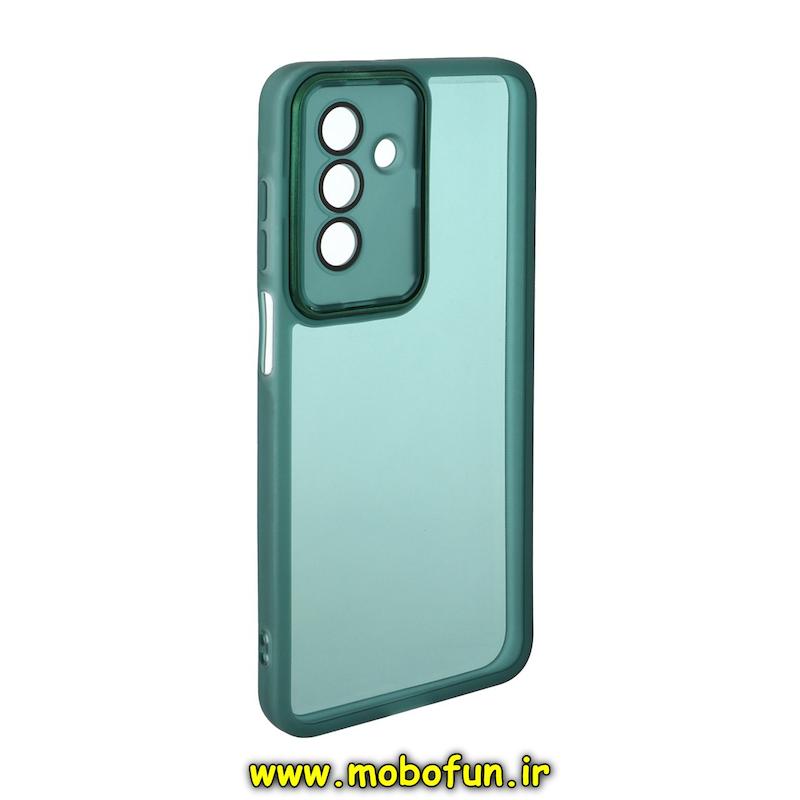 قاب گوشی Galaxy A17 سامسونگ اورجینال متال کیس Metal طرح ژله ای شفاف محافظ لنز دار سبز کد 93540