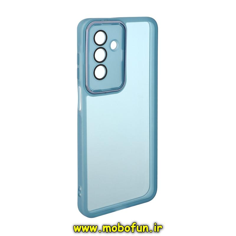 قاب گوشی Galaxy A17 سامسونگ اورجینال متال کیس Metal طرح ژله ای شفاف محافظ لنز دار آبی کد 93541