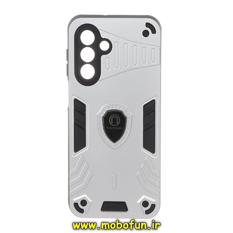 قاب گوشی Galaxy A17 / A26 سامسونگ طرح ضد ضربه بتمن Magnet Adsorption مگنتی نقره ای کد 93556