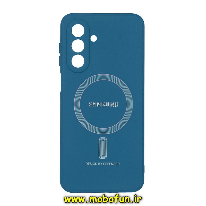 قاب گوشی Galaxy A17 / A26 سامسونگ سیلیکونی دیفندر DEFENDER طرح مگ سیف محافظ لنزدار سرمه ای کد 93562