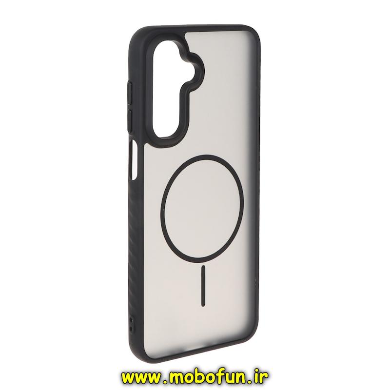 قاب گوشی Galaxy A17 / A26 سامسونگ مات Hard Case طرح مگ سیف دور هاشور سیلیکونی مشکی کد 93572