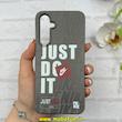 قاب گوشی Galaxy A54 سامسونگ Silicon Case سیلیکونی ژله ای لنز برجسته فانتزی طرح Just Do It کد 1-15-101030