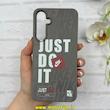 قاب گوشی Galaxy A55 سامسونگ Silicon Case سیلیکونی ژله ای لنز برجسته فانتزی طرح Just Do It کد 1-15-101051
