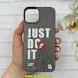 قاب گوشی iPhone 13 / iPhone 14 آیفون Silicon Case سیلیکونی ژله ای لنز برجسته فانتزی طرح Just Do It کد 1-15-101110