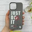 قاب گوشی iPhone 13 Pro Max آیفون Silicon Case سیلیکونی ژله ای لنز برجسته فانتزی طرح Just Do It کد 1-15-101127