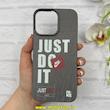 قاب گوشی iPhone 16 Pro Max آیفون Silicon Case سیلیکونی ژله ای لنز برجسته فانتزی طرح Just Do It کد 1-15-101157