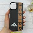 قاب گوشی iPhone 15 آیفون Silicon Case سیلیکونی ژله ای لنز برجسته فانتزی طرح adidas کد 1-15-101188