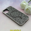 قاب گوشی iPhone 12 / 12 Pro آیفون اورجینال نگین برجسته سواروسکی مگ سیف دار نقره ای کد 1-15-101350