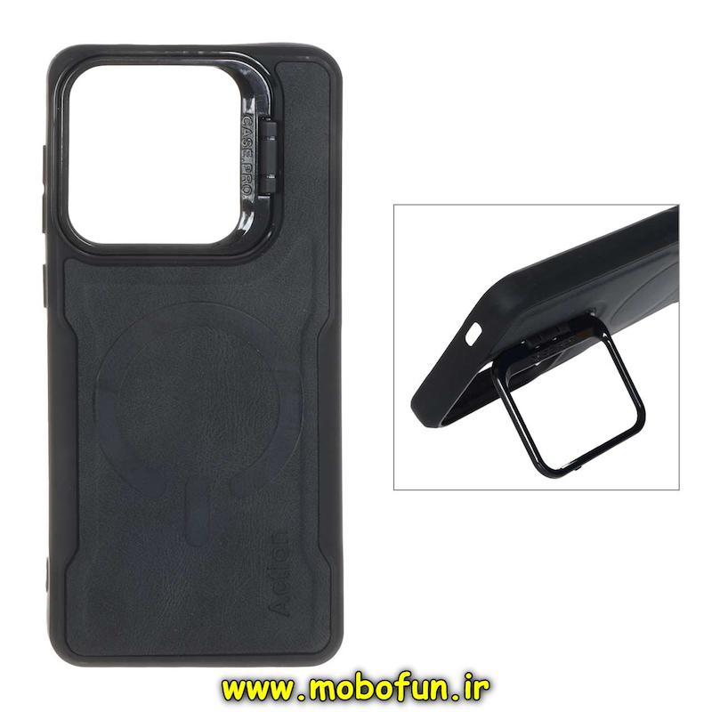 قاب گوشی Galaxy A21S سامسونگ سیلیکونی نیوزون جیر استندشو Action لاکچری مشکی کد 93635