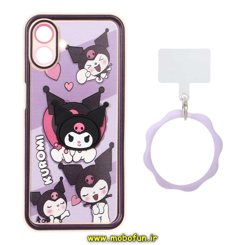 قاب گوشی Galaxy A07 سامسونگ سیلیکونی Solid عروسکی خمیری برجسته آویزدار النگویی محافظ لنزدار طرح کرومی کیوت کد 1-15-102246