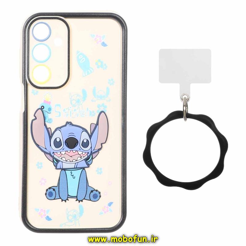 قاب گوشی Galaxy A16 سامسونگ سیلیکونی Solid عروسکی خمیری برجسته آویزدار النگویی محافظ لنزدار طرح استیچ کیوت کد 1-15-102254