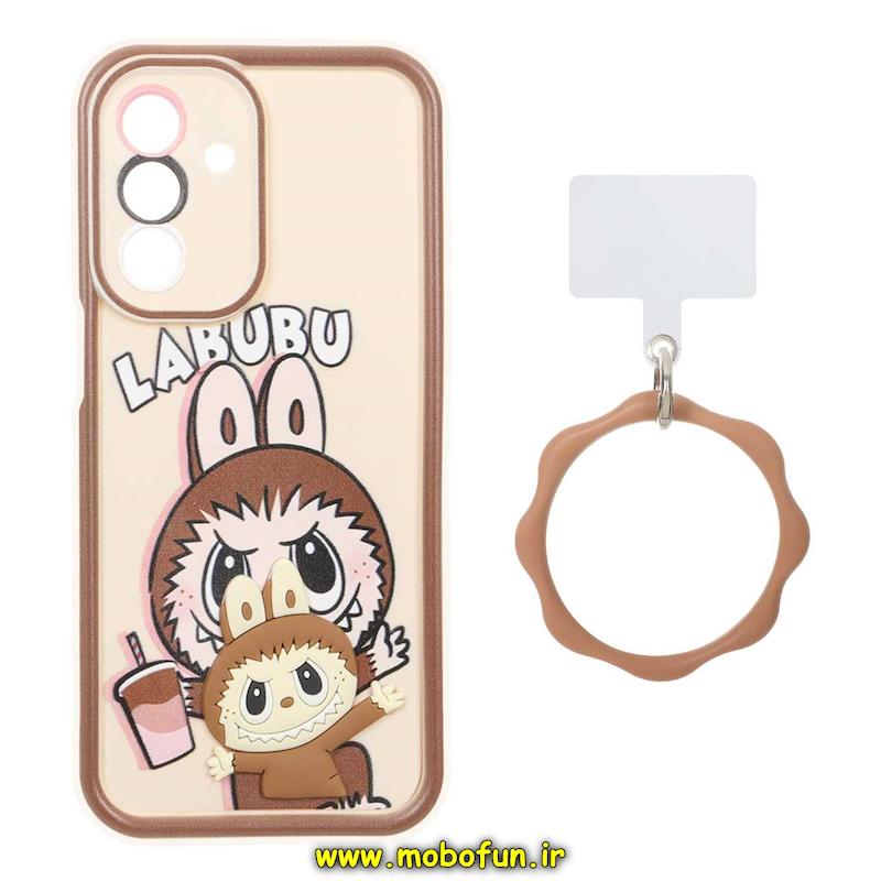 قاب گوشی Galaxy A17 / A26 سامسونگ سیلیکونی Solid عروسکی خمیری برجسته آویزدار النگویی محافظ لنزدار طرح لبوبو کیوت کد 1-15-102256