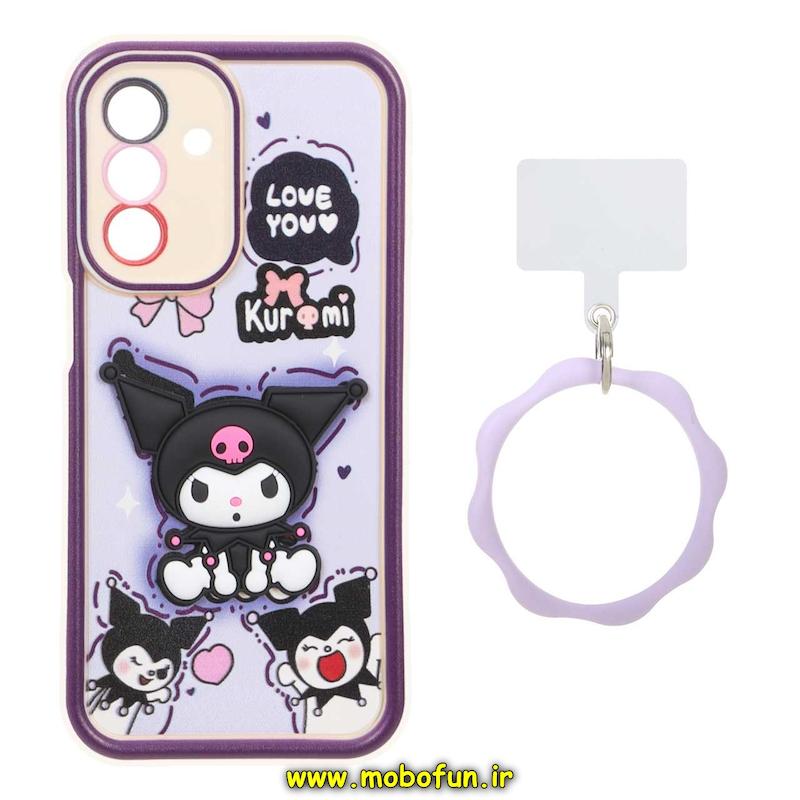 قاب گوشی Galaxy A17 / A26 سامسونگ سیلیکونی Solid عروسکی خمیری برجسته آویزدار النگویی محافظ لنزدار طرح کرومی کیوت کد 1-15-102261