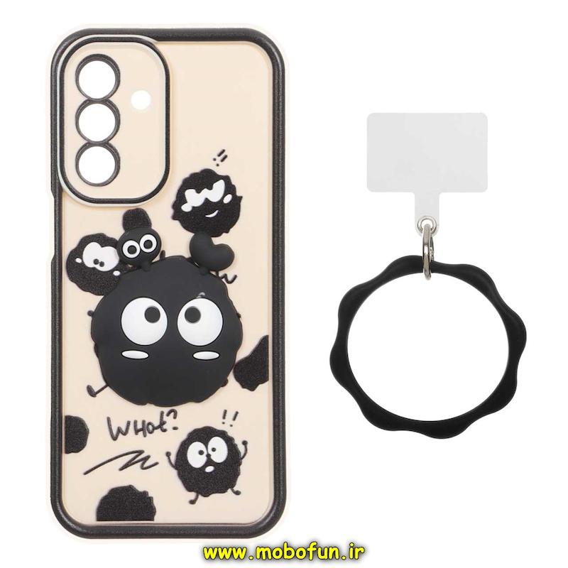 قاب گوشی Galaxy A17 / A26 سامسونگ سیلیکونی Solid عروسکی خمیری برجسته آویزدار النگویی محافظ لنزدار طرح میکروب کیوت کد 1-15-102262