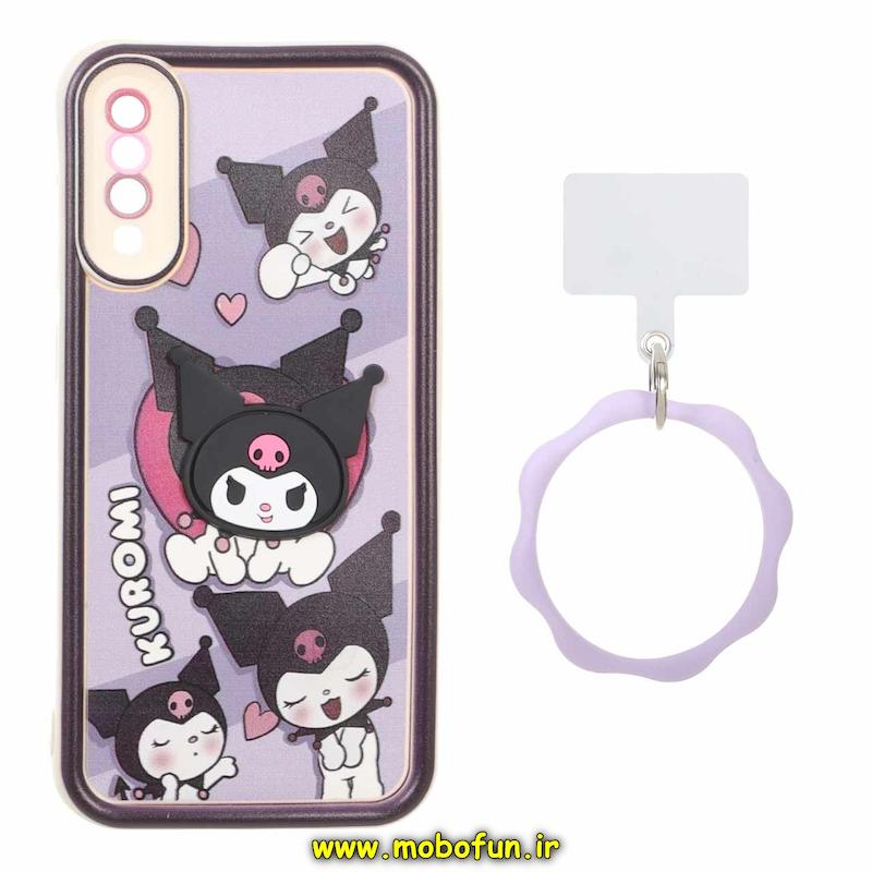 قاب گوشی Galaxy A70 / Galaxy A70S سامسونگ سیلیکونی Solid عروسکی خمیری برجسته آویزدار النگویی محافظ لنزدار طرح کرومی کیوت کد 1-15-102276