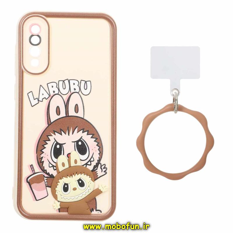 قاب گوشی Galaxy A70 / Galaxy A70S سامسونگ سیلیکونی Solid عروسکی خمیری برجسته آویزدار النگویی محافظ لنزدار طرح لبوبو کیوت کد 1-15-102278
